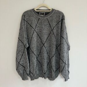 Britches of Georgetowne 100% Alpaca Wool Crewneck Sweater, Gray, XL
